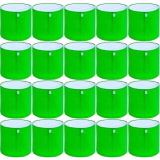 260 GSM Round Green Colour Plant Grow Bag 20 bags